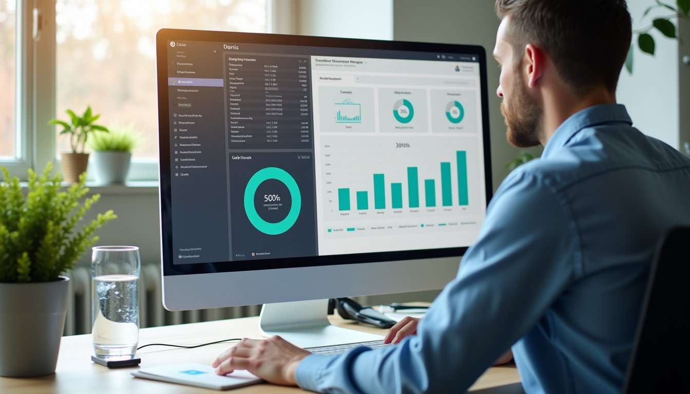 Ekonomipersonal arbetar med redovisning