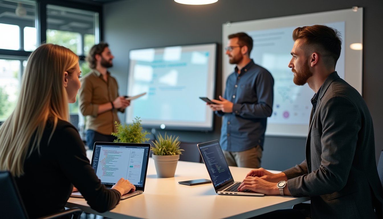 IT-konsulter i modernt kontor